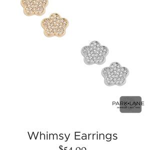 Park Lane Whimsy Flower Stud Earrings in Gold and Silver
